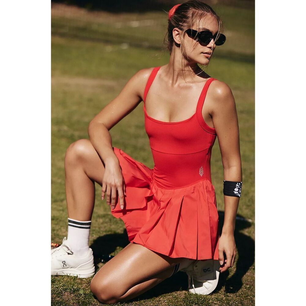 FP Movement Swing Of Things Scoop Neck Sleeveless Sport Dress in Orange  size XS